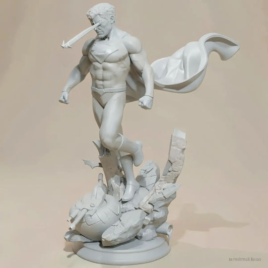 Unpainted 3D Figure Superman V2 From DC Painting DIY Gift Colors 30 cm 1:6