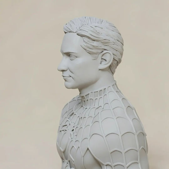 Небоядисана 3D Фигура Tobey Maguire Peter Parker Spiderman Бюст Файлове Боядисване DIY Подарък Цветове 15,2 см 1:12
