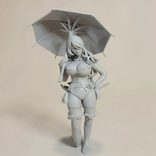 Unpainted 3D Figure Lucario Sexy From Pokemon Painting DIY Gift Colors 20 Cm 1:8