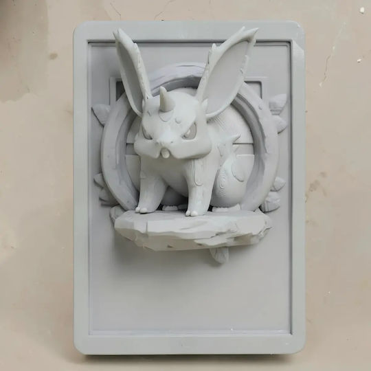 Unpainted 3D Pokemon Figure 3D Card Collection Nidoran Painting DIY Gift Colors 30 Cm 1:6