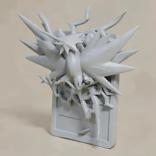 Άβαφη 3D Фигура Pokemon 3D Карта Колекция Zapdos Боядисване DIY Подарък Цветове 20 см 1:8