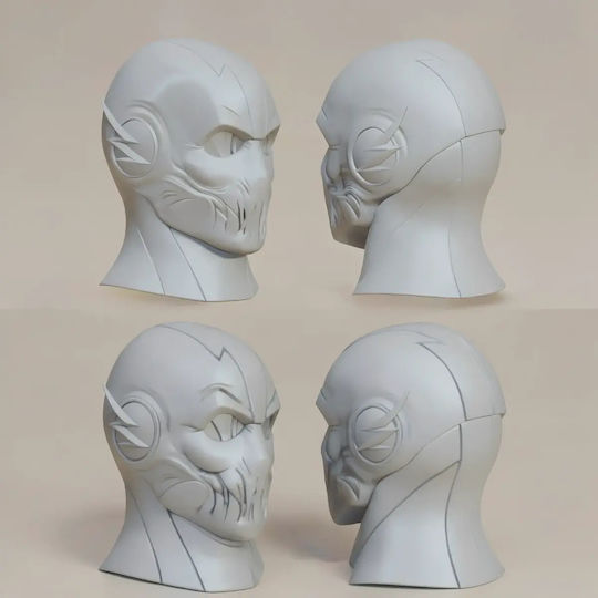 Unbemalte 3d Sammelbare Figur Cosplay Maske Zoom Aus Flash Bemalen Diy Geschenk Farben 30 Cm 1:6
