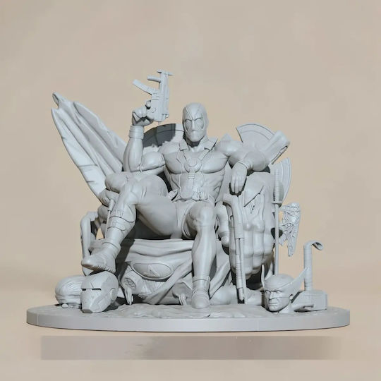 Unpainted 3D Figure Deadpool Kill Marvel Universe Ready To Paint DIY Gift Colors 30 Cm 1:6