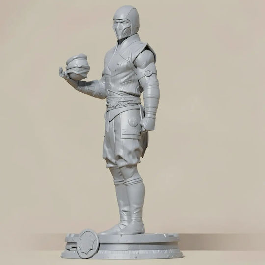 Небоядисана 3D Фигура Sub Zero Power Ball Mortal Kombat Боядисване DIY Подарък Цветове 15,2 см 1:12