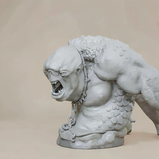 Unpainted 3D Figure Cave Troll Lord of the Rings 3D Painting DIY Gift Colors 20 cm 1:8