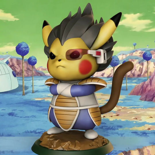 Небоядисана 3D Фигура Pikachu Cosplay Vegeta Готова За Боядисване DIY Подарък Цветове 30 См 1:6