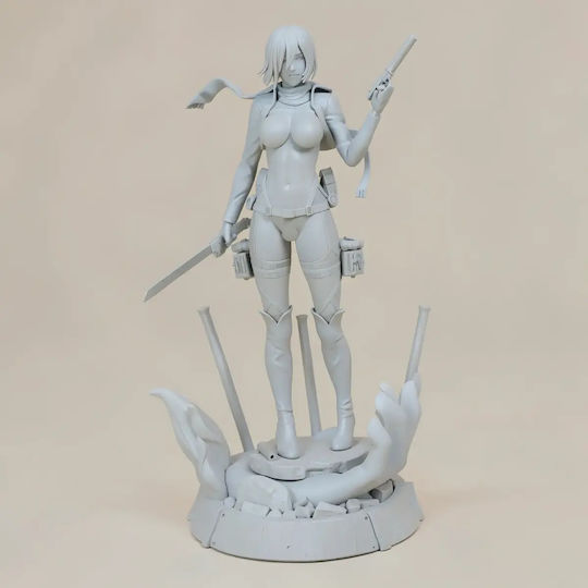 Unpainted 3d Figur Mikasa Ackerman Sexy Aus Angriff auf Titan Bemalen Diy Geschenk Farben 15,2 Cm 1:12
