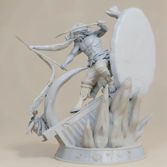 Unbemalte 3d Figur Hashibira Inosuke 3d Modell Aus Dämonenjägerin Bemalung Diy Geschenk Farben 20 Cm 1:8