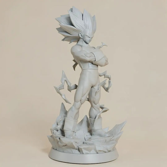 Unpainted 3D Figure Vegeta SSJ3 Lighting Painting DIY Gift Colors 20 cm 1:8