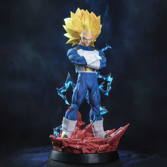Unpainted 3D Figure Vegeta SSJ3 Lighting Painting DIY Gift Colors 20 cm 1:8