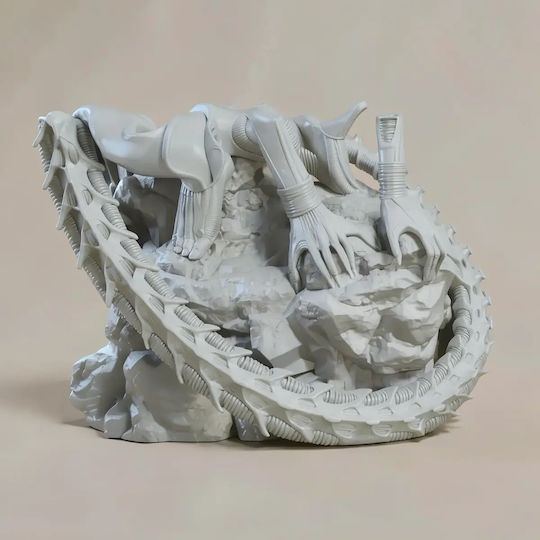 Άβαφη 3D Фигура Alien Xenomorph Big Chap 3D Боядисване DIY Подарък Цветове 20 см 1:8