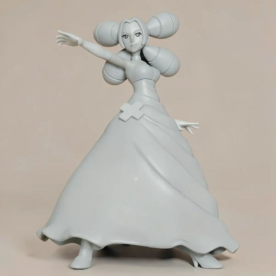 Unpainted 3D Pokemon Figure Collection Sinnoh Gym Leader Fantina Painting DIY Gift Colors 15.2 Cm 1:12
