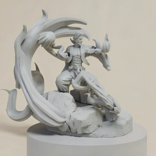 Figurină 3D Nevopsită Akaza Din Demon Slayer Model 3D Vopsire Diy Cadou Culori 30 Cm 1:6