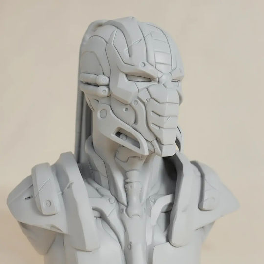 Άβαφη 3D Фигура Mortal Kombat Cyrax Бюст Цифрово Боядисване Направи Си Сам Подарък Цветове 30 См 1:6