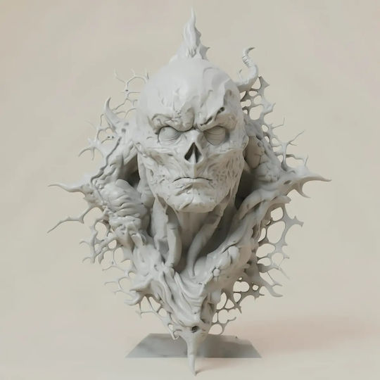 Unbemalte 3d Figur Vecna Fremde Dinge Wand Bust 3d Druckmodelle Bemalen Diy Geschenk Farben 20 Cm 1:8
