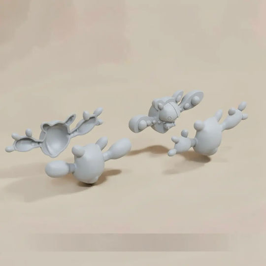 Unpainted 3D Pokemon Collection Figure Solosis Reuniclus Painting DIY Gift Colors 20 Cm 1:8