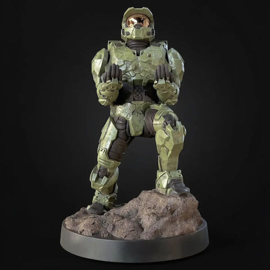 iLovePrints Sammelbare Figuren 3d Figur Master Chief Controller Holder Basis Diy Bemalung Geschenk Farben 20 Cm 1:8