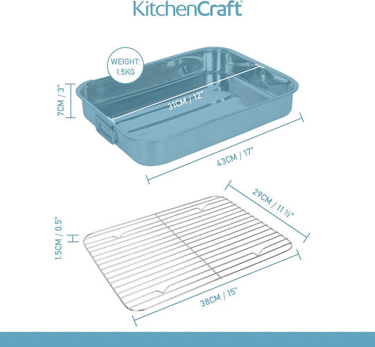 Kitchen Craft Ταψί από Ανοξείδωτο Ατσάλι 31x43cm