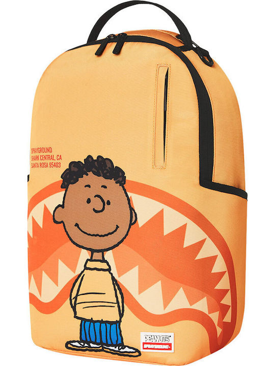 Sprayground Shark Central Ученическа Раница Оранжева с Джоб за Бутилка