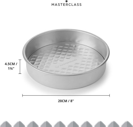 Kitchen Craft Φόρμα Ζαχαροπλαστικής για Τάρτα από Αλουμίνιο με Αποσπώμενη Βάση 20x20εκ.