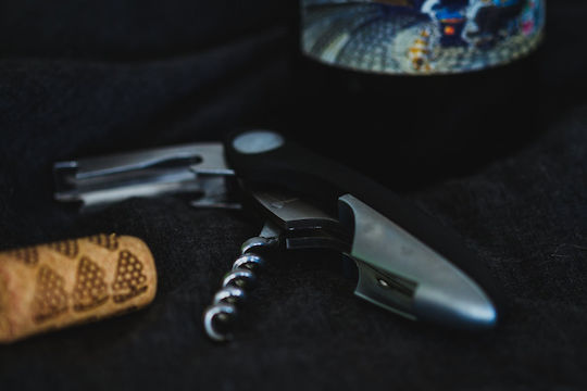 Barcraft Black Multipurpose Corkscrew