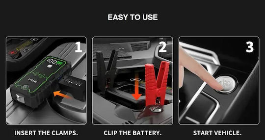 Utrai JS-1 Pro Tragbarer Batterie-Starter Auto & Motorrad 16000mAh mit Power Bank USB Taschenlampe 12V