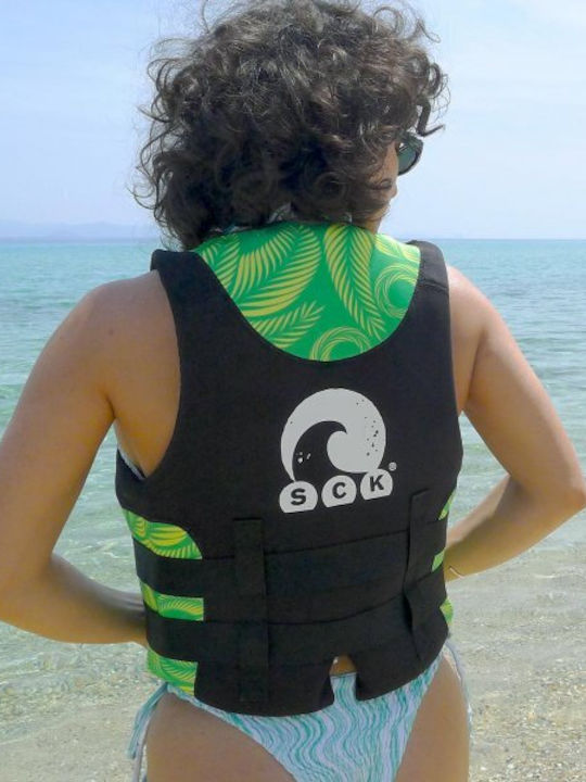 SCK Waves Σωσίβιο Γιλέκο Ενηλίκων για Θαλάσσια Σπορ Πράσινο