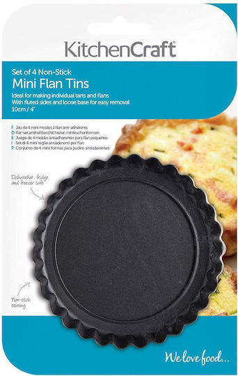Kitchen Craft Φόρμα Ζαχαροπλαστικής για Τάρτα 10x10εκ. 4τμχ