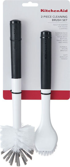 Set of Dish Brushes 2 Pieces Plastic Kitchenaid