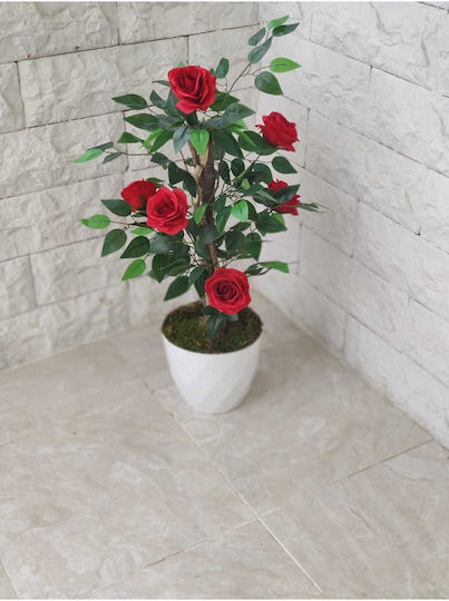 Stewehome S Rose Shrub White Luxury Pot Natural Appearance Red
