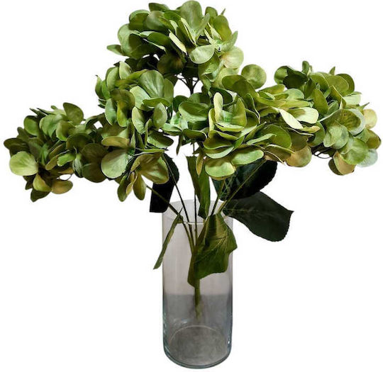 Stewehome Set Of 5 Decorative Artificial Green Hydrangeas