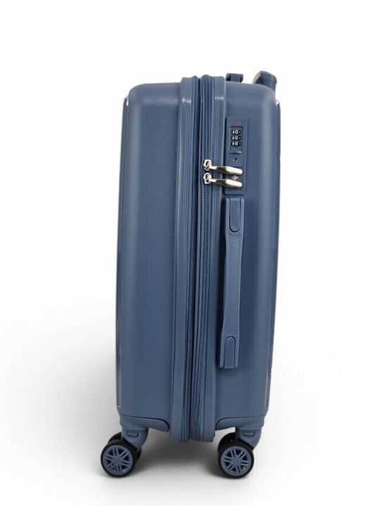 Cabin Hard Light Blue Suitcase Height 55cm