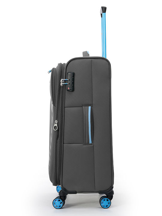 Dielle Medium Fabric Travel Suitcase Anthracite 67cm Height