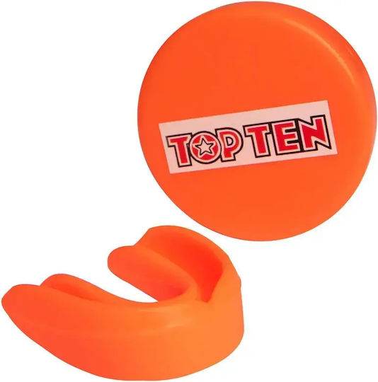 Top Ten Mouth Guard Peppermint 220 Protecție bucală Senior Portocaliu cu husă