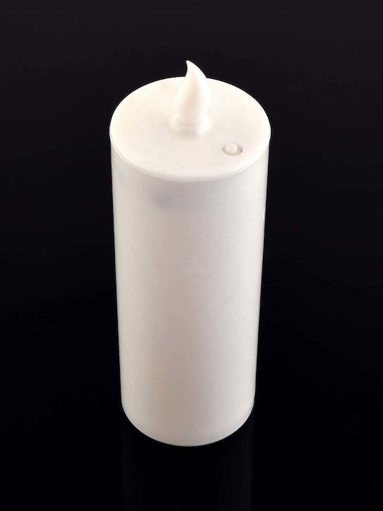 SteweHome Plastic Candle Holder In White Colour 15x15cm