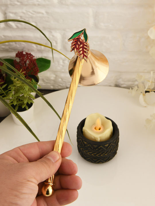 SteweHome Metal Candle Holder in Gold Colour 10x20cm