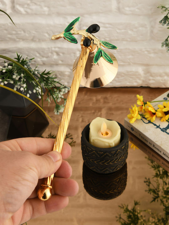 SteweHome Metal Candle Holder in Gold Colour 10x20cm