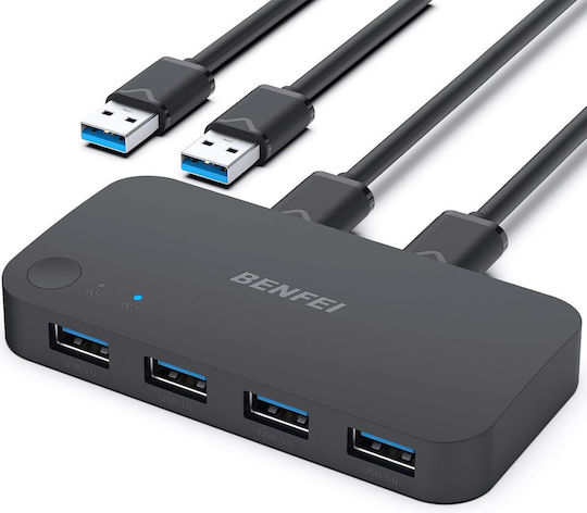 Benfei GSM276152 KVM и Превключвател На Данни С USB 3.0 / USB 2.0