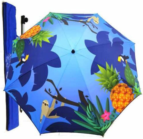 Zanna Toys Folding Beach Umbrella Diameter 2m Pineapple - Parrot
