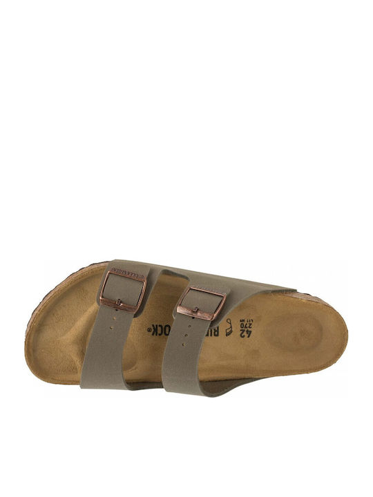 Arizona Birko-Flor Nubuck Leder Herrensandalen Stone Regelmäßig Passform