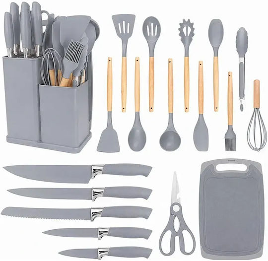Verk Group Knife Set with Base Stainless Steel 19 Pieces