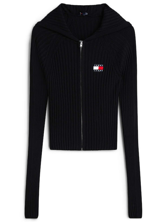 Дълъг Дамски Суитшърт С Худи Tommy Jeans Tjw Hood Zipper Rib