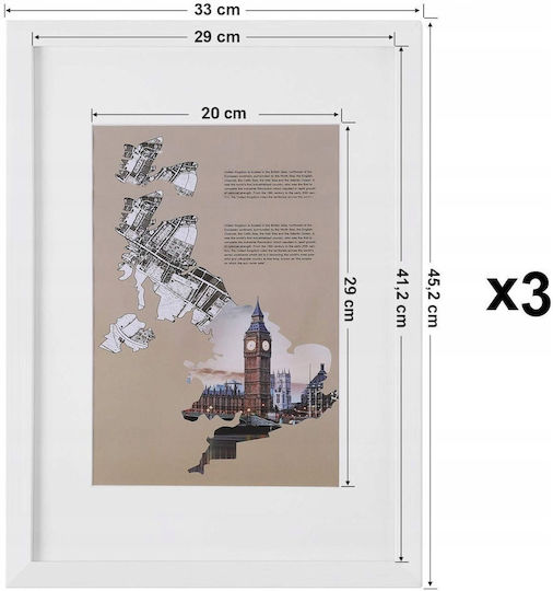 Songmics Glas Bilderrahmen 3 Stück
