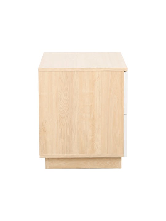 Verena Wooden Beige Bedside Table 48x40x48cm