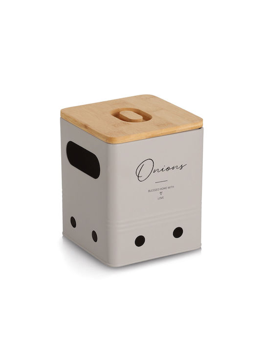 Βάζο Γενικής Χρήσης με Καπάκι Μεταλλικό Γκρι 2400ml