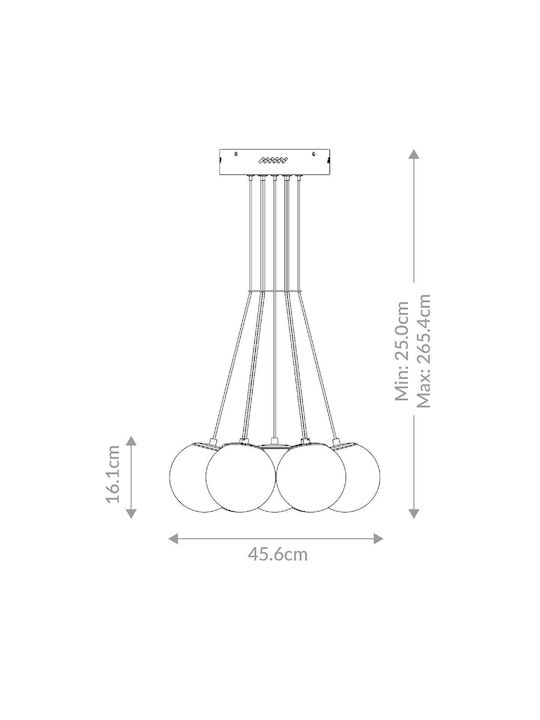 Kepler Deckenleuchte LED mit Warmen Weiß Licht 45.6x45.6cm