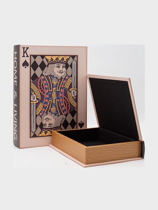 Set of Wooden Decorative Boxes in Book Shape 2 Pieces