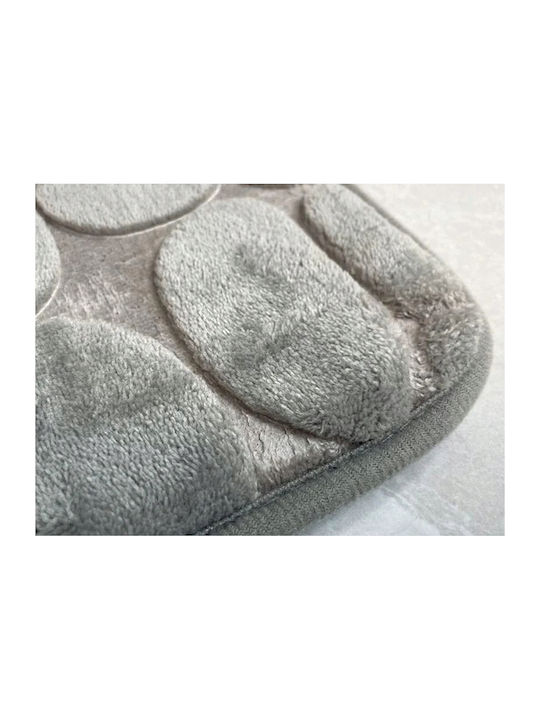 Verk Group Non-Slip Set Bath Mats Memory Foam Grey 80x50cm