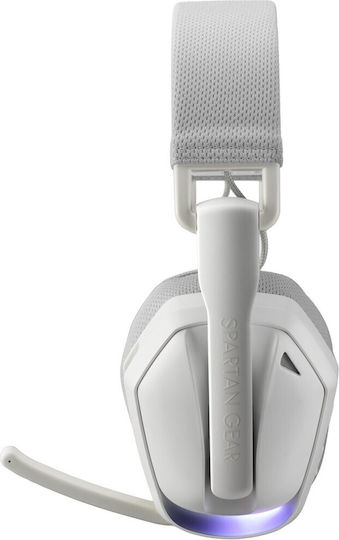 Spartan Gear Apollonis Ασύρματο Over Ear Gaming Headset με σύνδεση Bluetooth Λευκό for Nintendo Switch / Nintendo Switch 2 / PC / PS4 / PS5