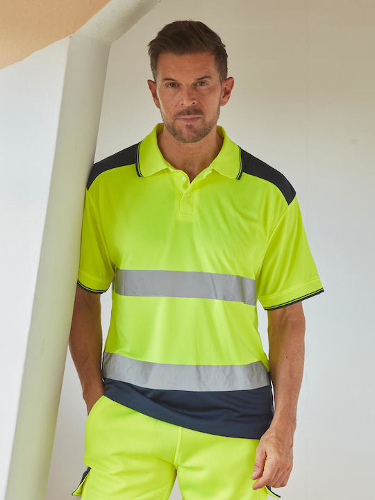 Hi-vis Two Tone T-shirts Yoko Hvj400 Fluo Yellow Navy
